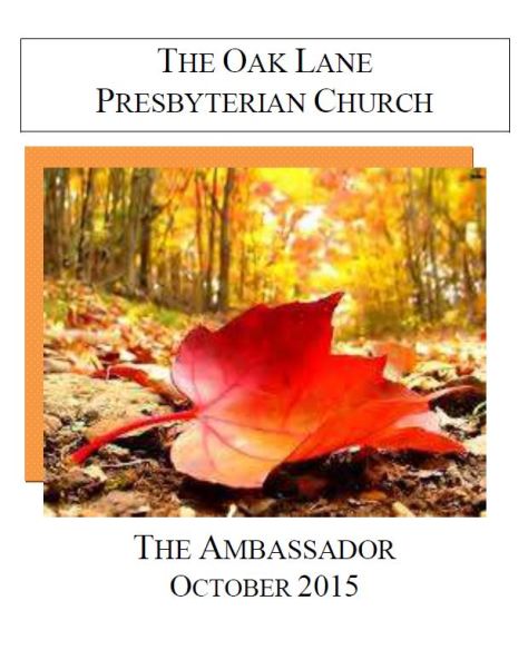 October Ambassador 2015 cover