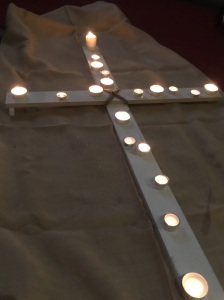 Candle Lit Cross