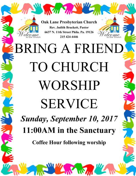Bring a Friend Worship Service